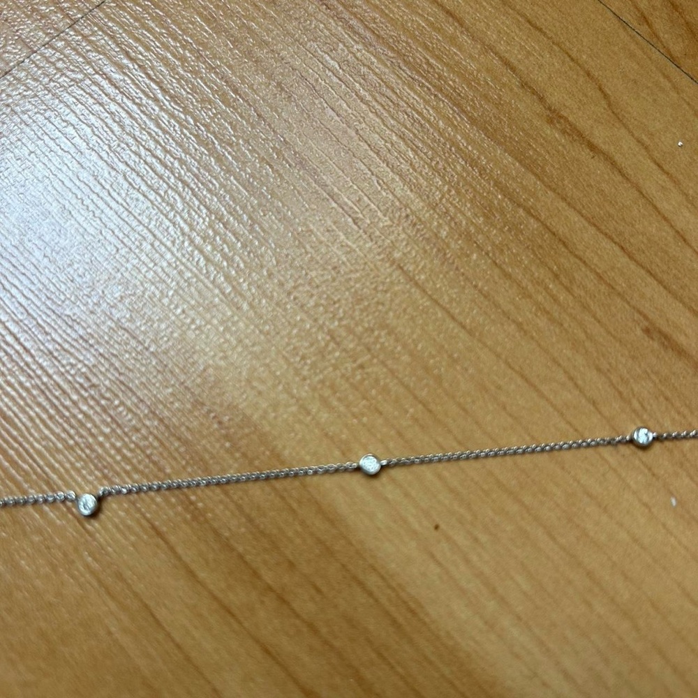 Sterling Silver Necklace with CZ charms